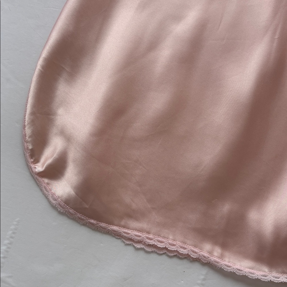 Vintage 80’s Victoria Secret Lace Satin Peach Pink 70s Gold Crown Label Romantic - Picture 13 of 17